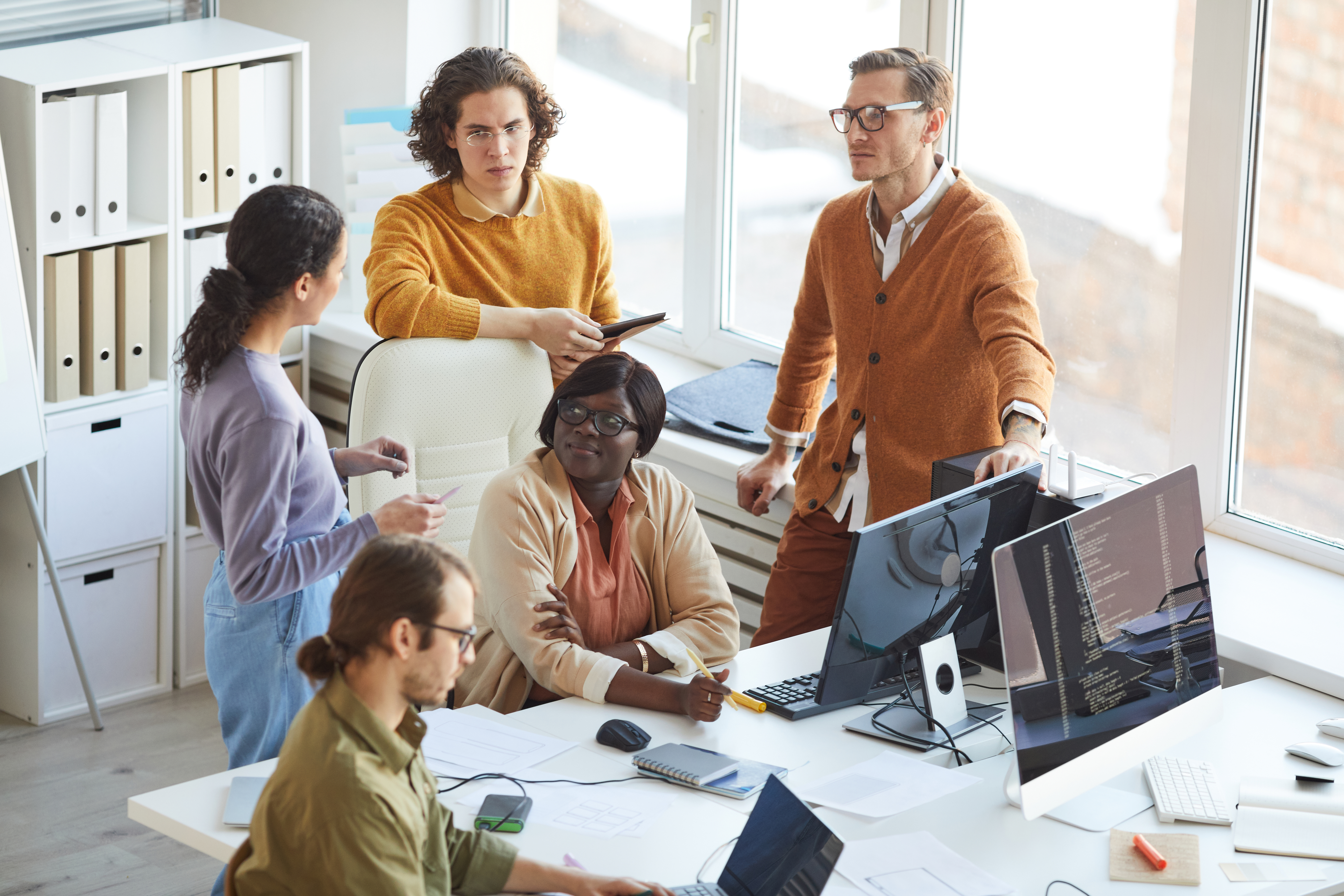 IT team working on project